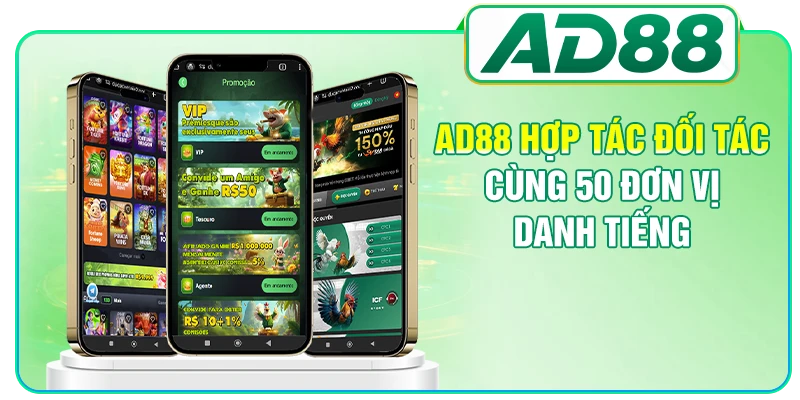 AD88 hợp tác đối tác cùng 50 đơn vị danh tiếng