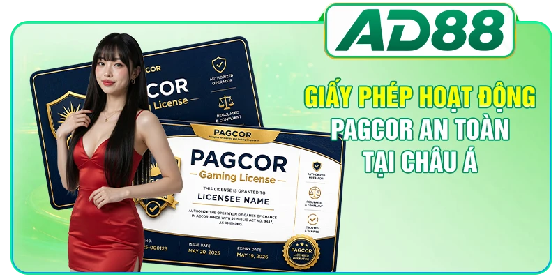Giấy phép hoạt động PAGCOR an toàn tại châu Á